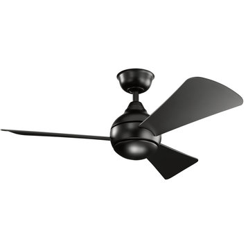 Sola 1 Light 44" Indoor Ceiling Fan, Satin Black