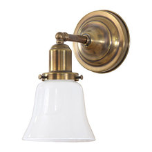 Brass light over sink