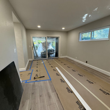 Home Remodel/ One Bath/paint/popcorn removal/LED Can lights/baseboards/Flooring