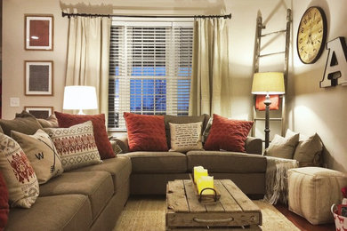Living room - cottage living room idea in Raleigh