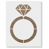 Engagement Ring Stencil on Reusable Mylar for Crafts, 36"x24"