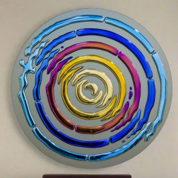 Alternative Interference – Backlit Glass Mural for Contemporary Interiors