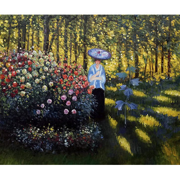Woman with a Parasol in the Garden in Argenteuil