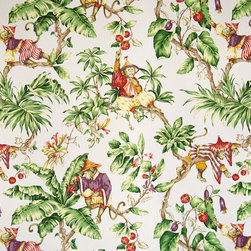Monkey fabric tropical jungle - Fabric