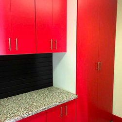 Custom Red Cabinets - Home Improvement