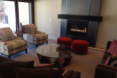 Inspiration for a transitional living room remodel in Other