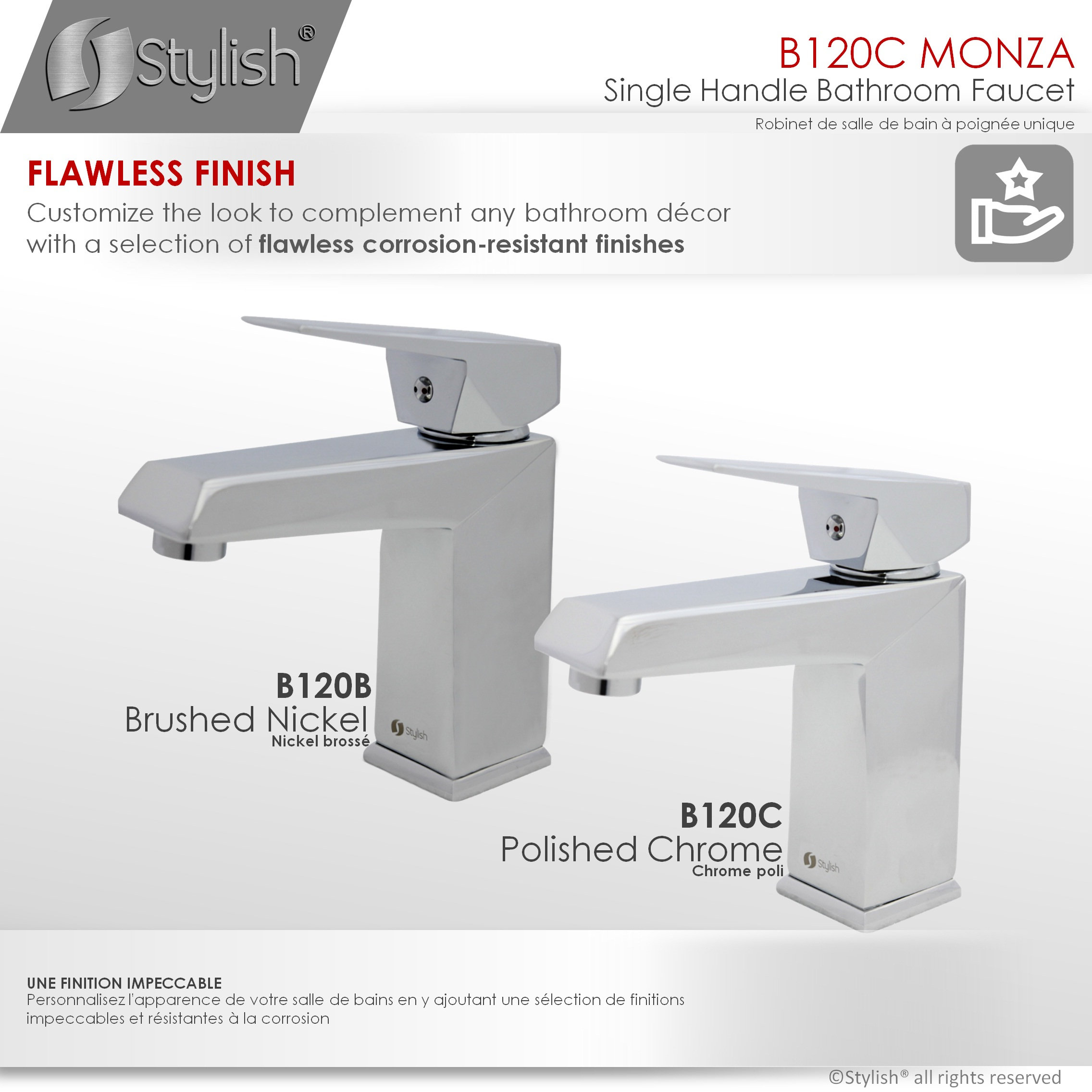 STYLISH Single Hole Bathroom Faucet