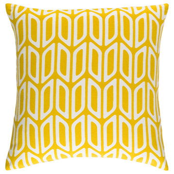 Trudy TRUD-7130 Pillow Cover, Mustard, 18"x18", Pillow Cover Only
