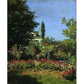 Claude Oscar Monet A Garden in Flower, 20"x25" Wall Decal Print