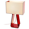 Tubetop 14" Table Lamp, Ruby Red