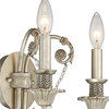 Crystorama Lighting Group 5112-CL-MWP Regis 2 Light 16" Tall Wall - Olde Silver