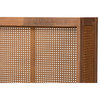 Bowery Hill Modern Wood Full Size Headboard w/ Woven Detailing in Brown