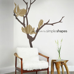 Magnolia Flower Branch Decal - Wall Decals