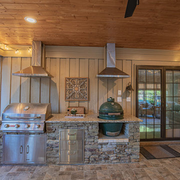 Screened Porch with Outdoor Kitchen