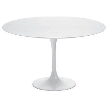 Nuevo Cal Round Dining Table in Matte White