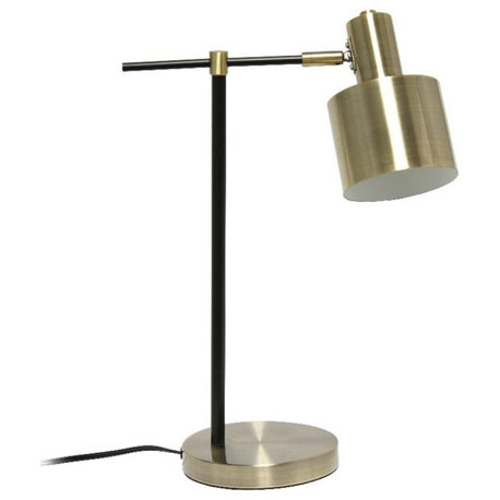 Simple Designs Metal Table Lamp Antique Brass