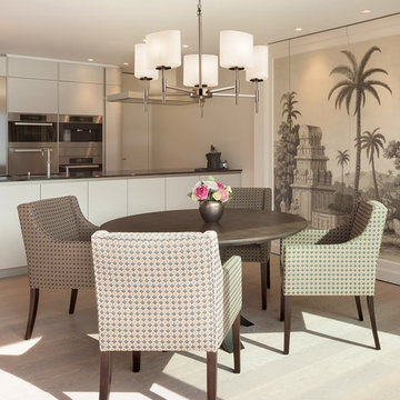Fusion Union 5-Light Chandelier, Oval above Dining Table