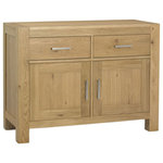 Bentley Designs - Turin Narrow Sideboard, Light Oak - Turin Light Oak Narrow Sideboard will add an indulgently warm feel to any room. With rustic oak veneers set in solid American oak frames in a rich oiled finish, Turin dining naturally embodies a casual and contemporary aesthetic.