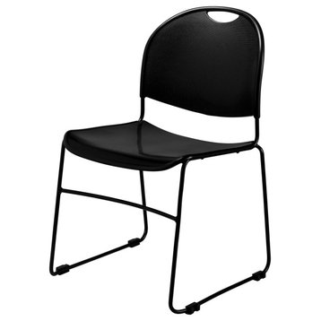 Commercialine Multi-purpose Ultra Compact Stack Chair, Black