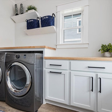 Traditional Coastal Pantry, Laundry & Office Design Chocowinity, NC