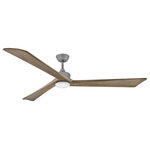 HInkley - Hinkley Sculpt 80" Integrated LED Indoor/Outdoor Ceiling Fan, Graphite - Sculpt defines modern elegance. Its Solid Wood blades are complemented by a clean etched opal glass, seamlessly adding the adequate amount of contemporary character. Sculpt features solid wood blades and is available in Matte Black with Walnut blades or Graphite with Driftwood blades. Sculpt is DAMP rated, making it perfect for both interior and outdoor settings.