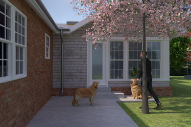 Example of a mid-sized transitional sunroom design in Raleigh