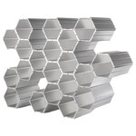 WineHive - WineHive Cell Modern Modular Wine Storage System - 20 Cell Kit (Silver) - Inspired by nature, WineHive is the modular honeycomb wine rack considered to be functional art for wine lovers. Designed by award-winning industrial designer, John Paulick, WineHive’s patented interlocking structure is fully customizable to fit your space, and infinitely expandable to grow with your wine collection. Made of sturdy yet lightweight aluminum, WineHive securely holds wine bottles horizontally to keeps corks moist, and is finished in satin anodize to modernize your kitchen, bar, or entertaining space.