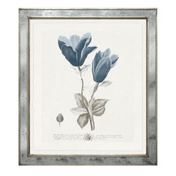 Imperial Flowers Blue & Grey - Print 3 - Artwork