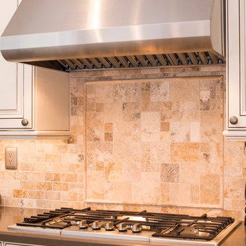 Tumbled Natural Stone Backsplash