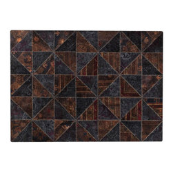 Mat Vintage - Mat Vintage Tile Black Brown Rug - Rugs