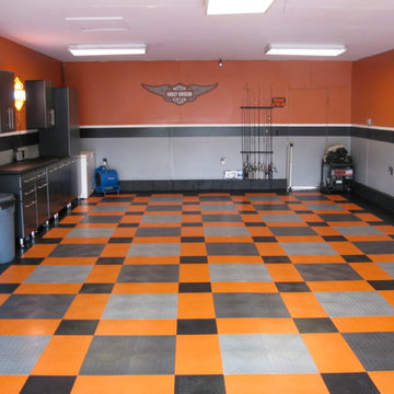 Halrely-Davidson Garage Theme with RaceDeck Garage Flooring