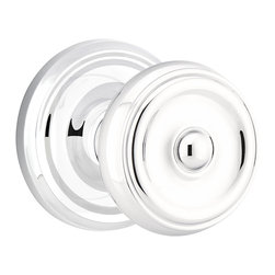 Waverly knob with Regular rosette in polished chrome finish - Doorknobs