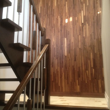 Résidence privée, murs décoratifs Noyer / Private Home, Walnut Wall Covering