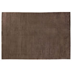 Exquisite Rugs - Dove Hand-Loomed Viscose and Cotton Brown Area Rug, 10'x14' - Make a statement with texture, clean lines and color. This rug features our most exquisite hand loomed technique, classic linear design and luxurious viscose in a variety of beautiful colors. The perfect accent to any decor. Due to the nature of this handmade product, there will be a light side and a darkside, rotating the rug 180 degrees. There is also up to+/- 6 inches variance in size.