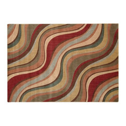 Solar Multicolored Kaleidoscope Area Rug, 7'9" x 10'10" - Area Rugs