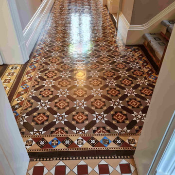 Victorian Tiled Hallway Floor Cleaned and Sealed in Tarvin