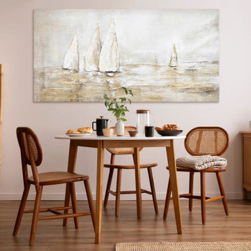 Handmade landscape painting "Solar glare"