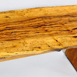 Live Edge Spalted Pecan Bench - Dining Benches