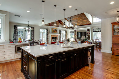Example of a huge trendy kitchen design in Denver