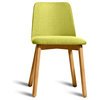Blu Dot Chip Dining Chair, White Oak/Bright Green