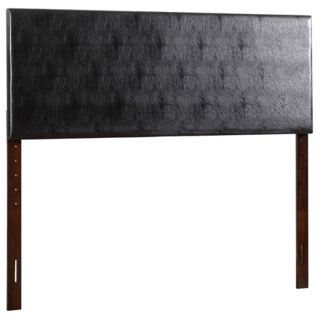 Glory Furniture Nova Faux Leather Upholstered King Headboard in Black