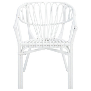 Invil Rattan Dining Chair, Set of 2, White