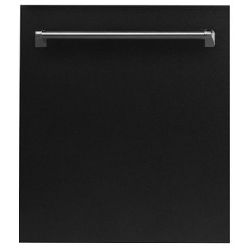 24" Black Matte Top Control Dishwasher 120-Volt With Traditional Style Handle