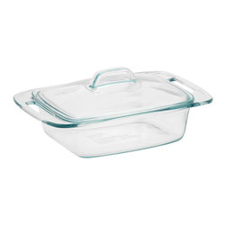 Pyrex Easy Grab 2-Quart Casserole Glass Bakeware Dish with Glass Lid - Baking Dishes