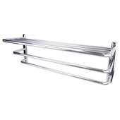 Polished Chrome Wall Mounted Towel Rack With 3 16 Inch Sliding Rails