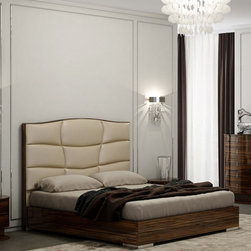 Venice Platform Bed | Zebrano Veneer - Platform Beds