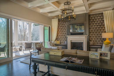 Elegant family room photo in Atlanta
