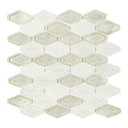Beveled Elongated Hex &ndash; Diamond &ndash; 11.375 x 10.5 &ndash; (10118) - Mosaic Tile - Jeffre - Mosaic Tile