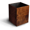 Waste Basket - Solid Tiger Maple - Handcrafted, Modern Mahogany