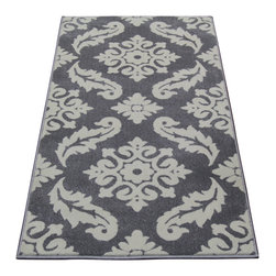 Cozy Rugs - Transitional Trellis Runner, Gray, 2'8"x5' - Hall And Stair Runners